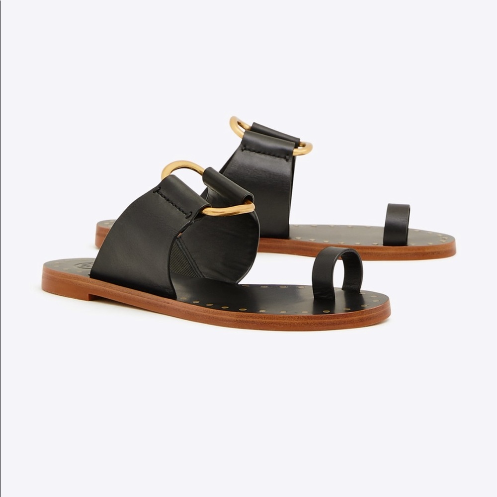 Tory burch sandals black retail 228